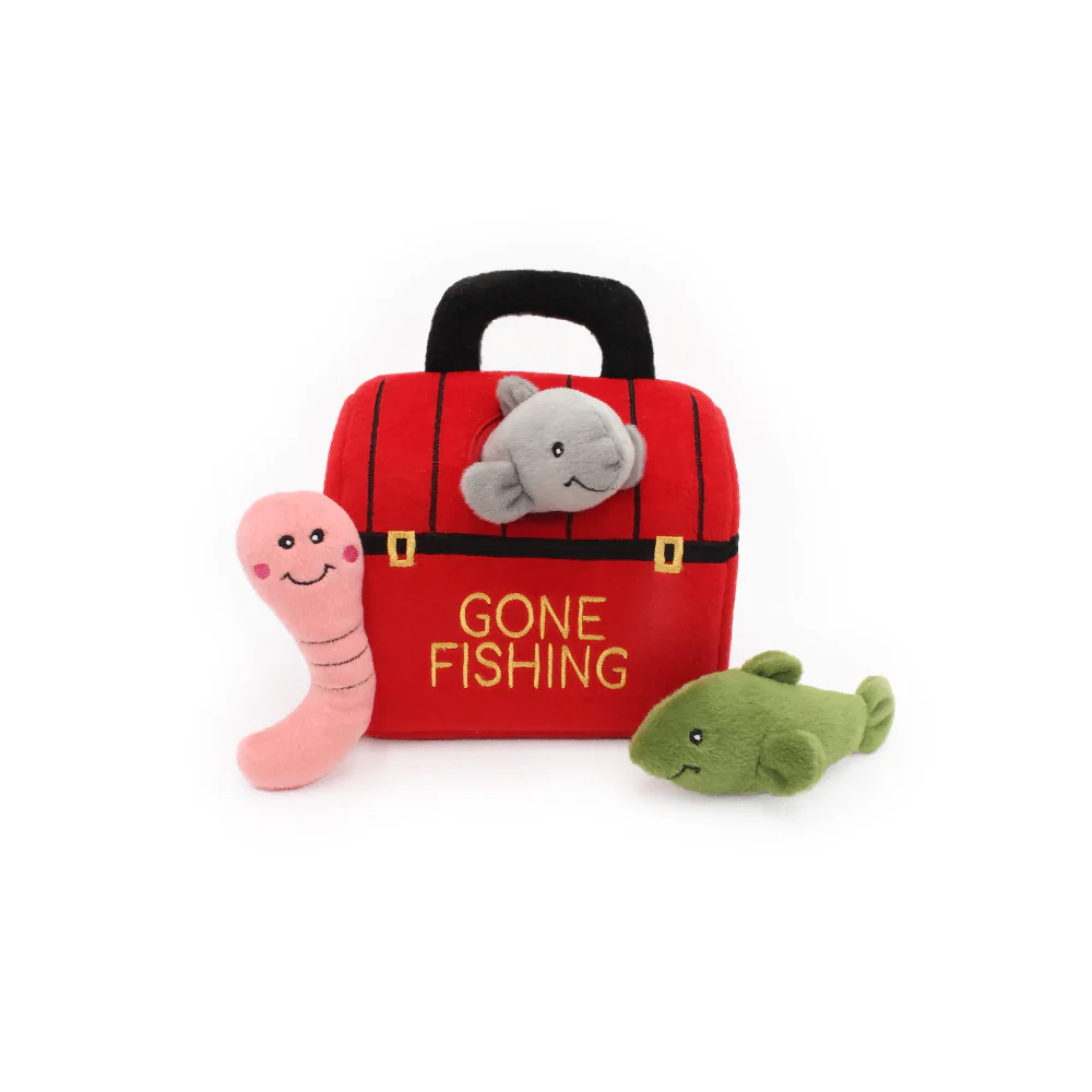 Peluche de flair Gone Fishing 🎣 - Jouet d'occupation pour chien – ZippyPaws® Burrow™